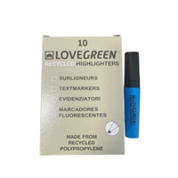 LoveGreen Recycled Highlighter LGHL04-1 Blue Box of 10