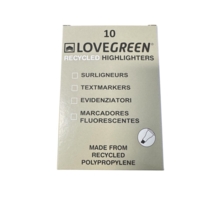 LoveGreen Recycled Highlighter LGHL05-1 Yellow Box of 10