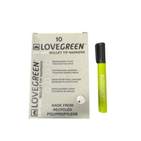 LoveGreen LGK40-1 Recycled Dry Wipe Pens Black Box of 10