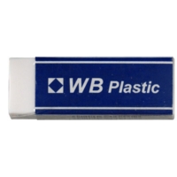 White Sleeved Pencil Sleeved SINGLE ERASER