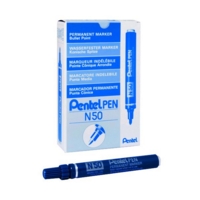 Pentel N50 Bullet Tip Blue Markers Pack of 12