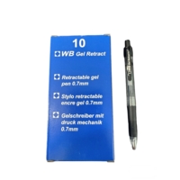 Kingswood Retractable Black Gel Ballpoint Pens Box of 10
