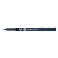 Pilot V5 Hi-Techpoint Rollerball Pen Black Box of 12