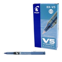 Pilot V5 Hi-Techpoint Rollerball Pen Blue Box of 12