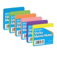 Neon Sticky Note Cube Pad 75mm x 75mm Pack of 12