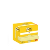 Post-It Note Original, Yellow 38 x 51mm   Pack 12