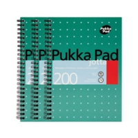 Pukka A5 Jotta Wirebound Metallic Notebook Pack of 3