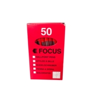 Kingswood Medium Ball Pens Red Box of 50