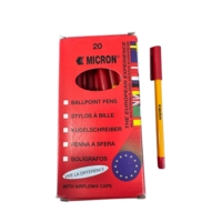 Kingswood Ballpoint Fine Red Pens Box of 20