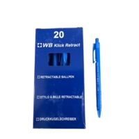 Kingswood Medium KIick Blue Retractable Pens Box of 20