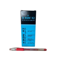 Kingswood Gel Grip K2-02 Ballpoint Pens Red Box of 10