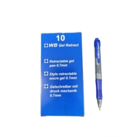 Kingswood Retractable Blue Gel Ballpoint Pens Box of 10