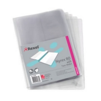 Rexel Nyrex Twin Wallet A4 Clear Pk25