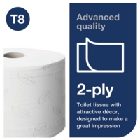 Tork Smart One 2-Ply Toilet Roll Pack of 6