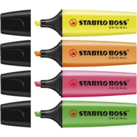 Stabilo Boss Highlighter Assorted Pack of 4