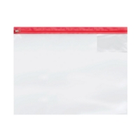 A3 Polythene Clear Assorted Colour Zip SINGLE BAG