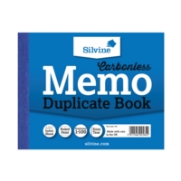 Silvine Carbonless Duplicate Memo Book Pack of 12