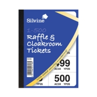 Raffle and Cloakroom Tickets 1-500  SINGLE BOOK