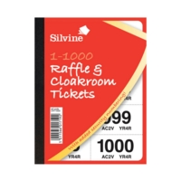 Raffle and Cloakroom Tickets 1-1000  SINGLE BOOK