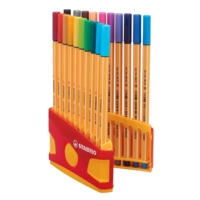 Stabilo Point 88 Coloured Fineliner Pens Pack of 20