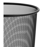 Wiremesh High Round 18L Waste Bin Black