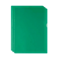 A4 Open Top and Side Folders Green Pack of 100