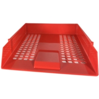 Plastic Stackable A4 Letter Tray Document Organiser Red