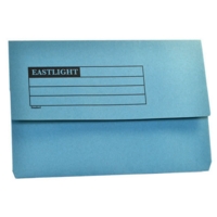 Eastlight Foolscap Document Wallets Blue Pack of 50