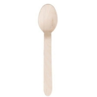 Wooden Cutlery Dessert Spoon Pack of 100