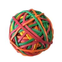 Rubber Bands Ball Assorted Colours & Sizes 200g EACH