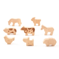FSC Wooden Farm Animals Pk8