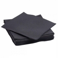 Black Cocktail Napkin 2-Ply 24 x 24cm Pack 100