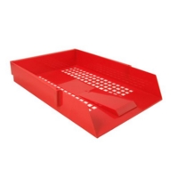 Plastic Stackable A4 Letter Tray Document Organiser Red