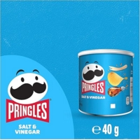 Pringles Crisps Tubs - Salt & Vinegar 40g x 12