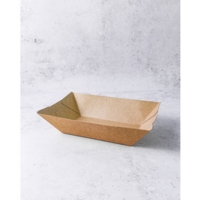 Large Kraft Food Tray 125 x 70 x 50mm  Pack 100