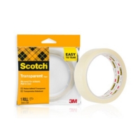 3M Scotch Easy Tear Clear Tape Roll 25mm x 50m SINGLE