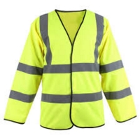 Hi Vis LONG SLEEVE Waistcoat, Yellow, Large