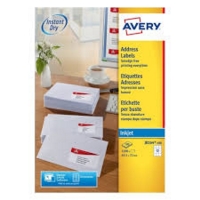 Avery Address Labels  12's Pack 25 Whitet J8164
