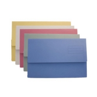 Assorted Coloured Document 250gsm Manilla Wallets Pk 50