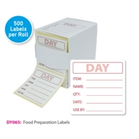 Food Preparation Storage Label 50x50mm, Box 500