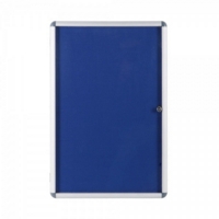 Internal Lockable Display Case 900mm x 600mm Blue