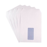 Plus Fabric C5 White Window 110gsm Envelopes Box 500