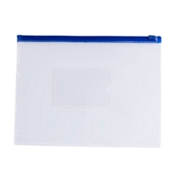 A5 Polythene Clear Assorted Colour Zips Storage SINGLE BAG
