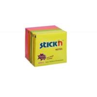 Neon Super Sticky Note Pads 75mm x 75mm Pack of 6