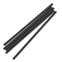 Black Full Size Paper Straws 6mm x 200mm Box of 250