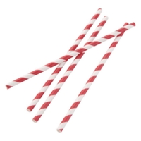 Striped Paper Straws, Dispenser Box of 250