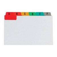 Guide Cards A-Z White 8"x5" Multicoloured Tabs SINGLE PACK