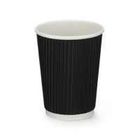 Hot Drinks 12oz Cups Ripple Wall Sleeve of 25
