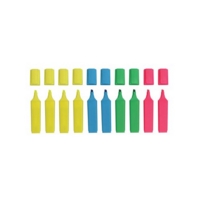 Square Highlighters Assorted, Box of 10