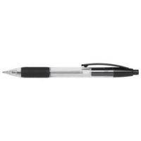 Kingswood Retractable Black Grip Ballpoint Pens Box of 10